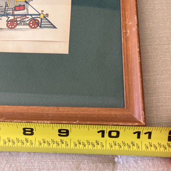 Vintage Framed Art "The William Mason" &
"The Dauphin" Locomotives 8.5" x 11" - Picture 6 of 6